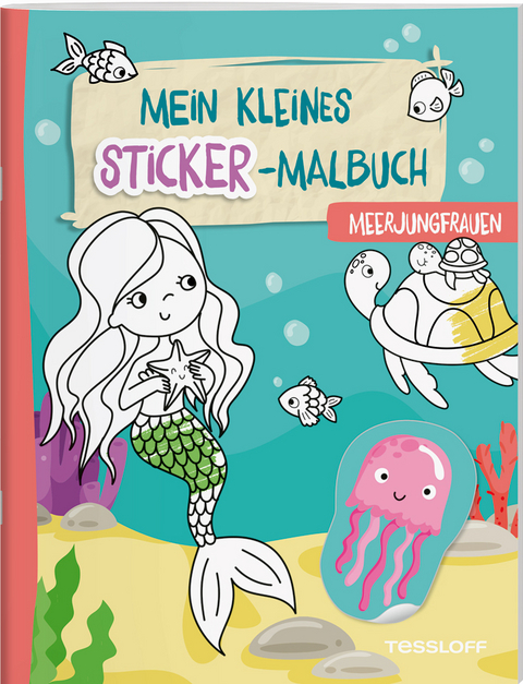 Mein kleines Sticker-Malbuch. Meerjungfrauen