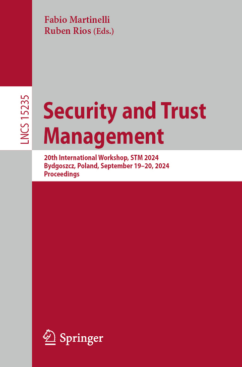 Security and Trust Management - 