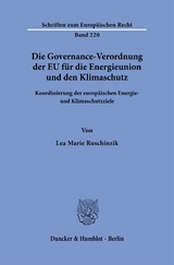 Die Governance-Verordnung der EU für die Energieunion und den Klimaschutz - Lea Marie Ruschinzik