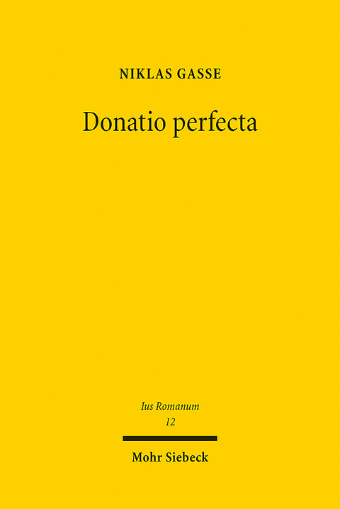 Donatio perfecta - Niklas Gasse