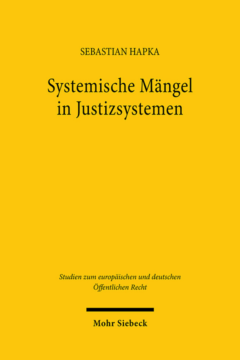 Systemische Mängel in Justizsystemen - Sebastian Hapka