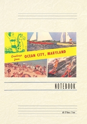 Vintage Lined Notebook Greetings from Ocean City