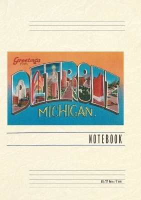 Vintage Lined Notebook Greetings from Detroit