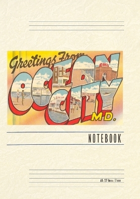 Vintage Lined Notebook Greetings from Ocean City