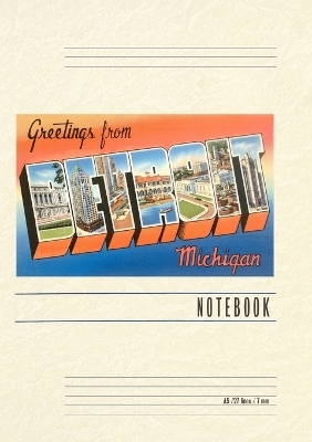 Vintage Lined Notebook Greetings from Detroit