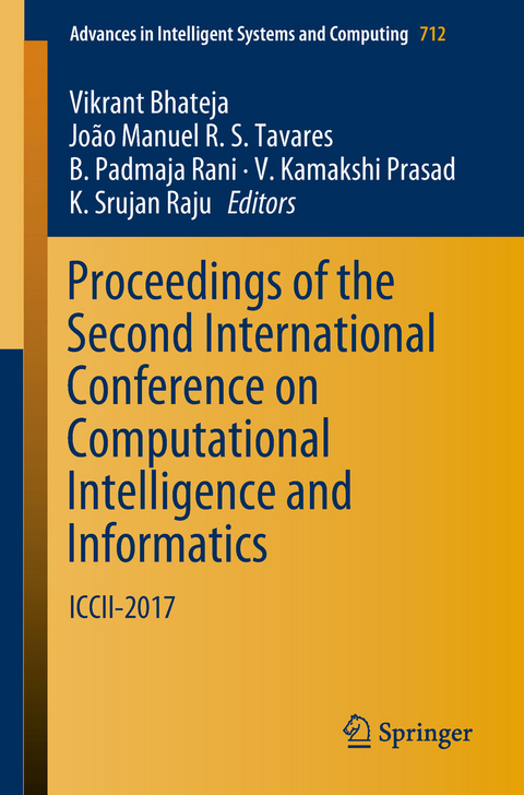 Proceedings of the Second International Conference on Computational Intelligence and Informatics - 
