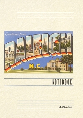 Vintage Lined Notebook Greetings from Raleigh