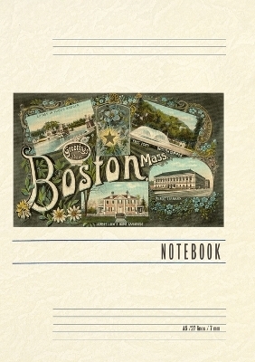 Vintage Lined Notebook Greetings from Boston, Mass.