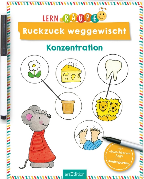 Lernraupe – Ruckzuck weggewischt! Konzentration