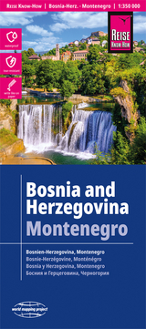 Reise Know-How Landkarte Bosnien-Herzegowina, Montenegro / Bosnia and Herzegovina, Montenegro (1:350.000) - Peter Rump, Reise Know-How Verlag