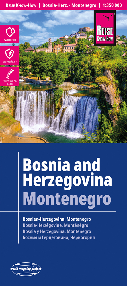 Reise Know-How Landkarte Bosnien-Herzegowina, Montenegro / Bosnia and Herzegovina, Montenegro (1:350.000) - Reise Know-How Verlag Peter Rump