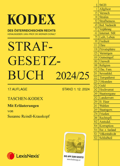 Taschen-Kodex Strafgesetzbuch 2025 - inkl. App - 