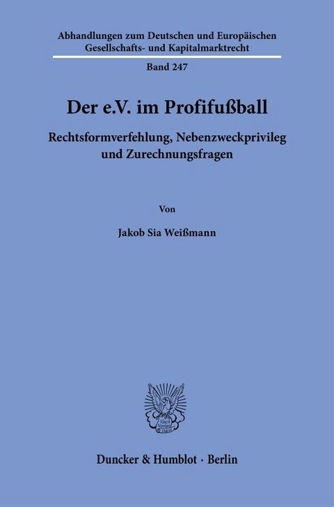 Der e.V. im Profifußball - Jakob Sia Weißmann