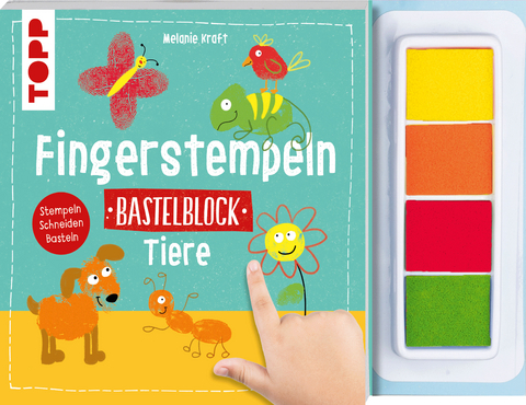 Fingerstempeln. Bastelblock Tiere - Melanie Kraft