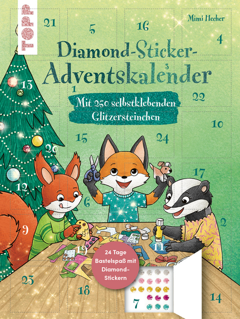 Diamond-Sticker-Adventskalender - Mimi Hecher, Bibi Hecher