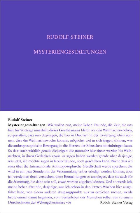 Mysteriengestaltungen - Rudolf Steiner