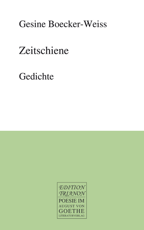 Zeitschiene - Gesine Boecker-Weiss