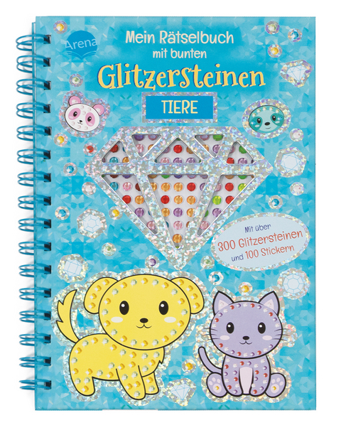 Mein Rätselbuch mit bunten Glitzersteinen. Tiere -  Two Windmills