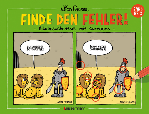 Finde den Fehler 2 - Bildersuchrätsel mit Cartoons - Nico Fauser