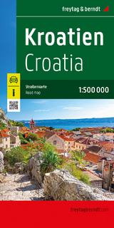 Kroatien, Straßenkarte 1:500.000, freytag & berndt - 