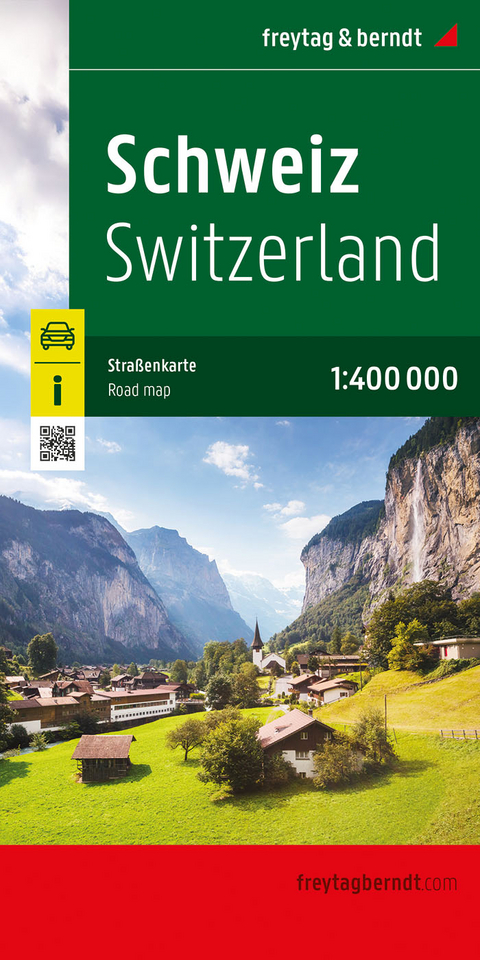 Schweiz, Straßenkarte 1:400.000, freytag & berndt