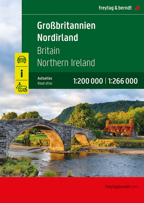 Großbritannien - Nordirland, Autoatlas 1:200.000 - 1:266.000, freytag & berndt