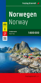 Norwegen, Straßenkarte 1:600.000, freytag & berndt - 