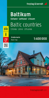 Baltikum, Straßenkarte 1:400.000, freytag & berndt - 