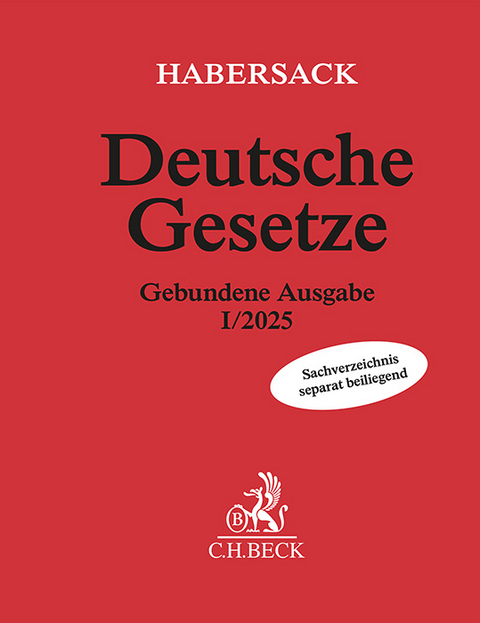 Deutsche Gesetze Gebundene Ausgabe I/2025 - 