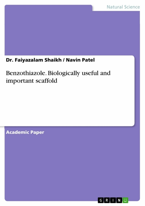 Benzothiazole. Biologically useful and important scaffold - Dr. Faiyazalam Shaikh, Navin Patel