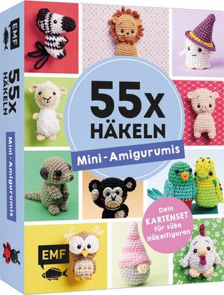 55 x häkeln - Mini-Amigurumis: Dein Kartenset von Wellensittich bis Wichtel - Natalie Nar; Inga Borges; Linda Urbanneck