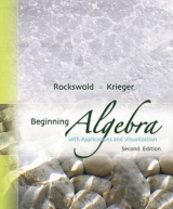 Beginning Algebra with Applications & Visualization - Rockswold, Gary K.; Krieger, Terry A.