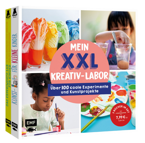 Mein buntes XXL-Kreativ-Labor – Zwei Bücher im Bundle: Über 100 coole Experimente und Kunstprojekte - Liz Lee Heinecke, Susan Schwake