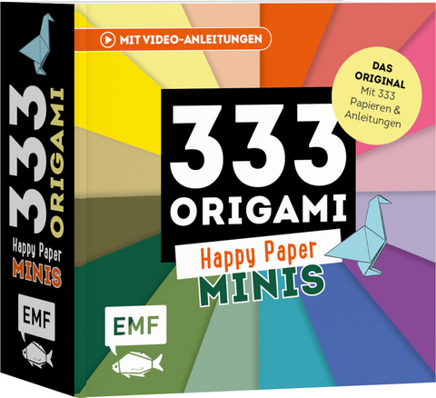 333 Origami Minis – Happy Paper – Dein dekorativer Wendeblock zum kreativen Falten & Notieren - 