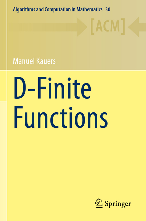 D-Finite Functions - Manuel Kauers