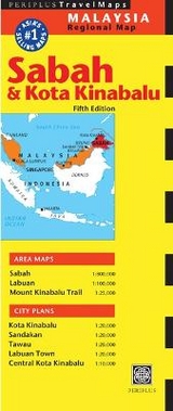 Sabah & Kota Kinabalu Travel Map Fifth Edition - Periplus Editors