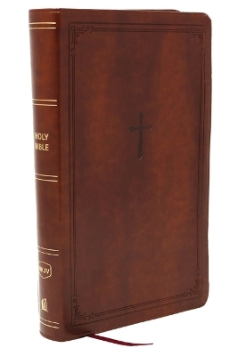 NKJV Giant Print End-of-Verse Reference Bible, Brown Leathersoft, Red Letter, Comfort Print -  Thomas Nelson