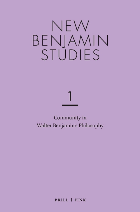 Community in Walter Benjamin’s Philosophy - 