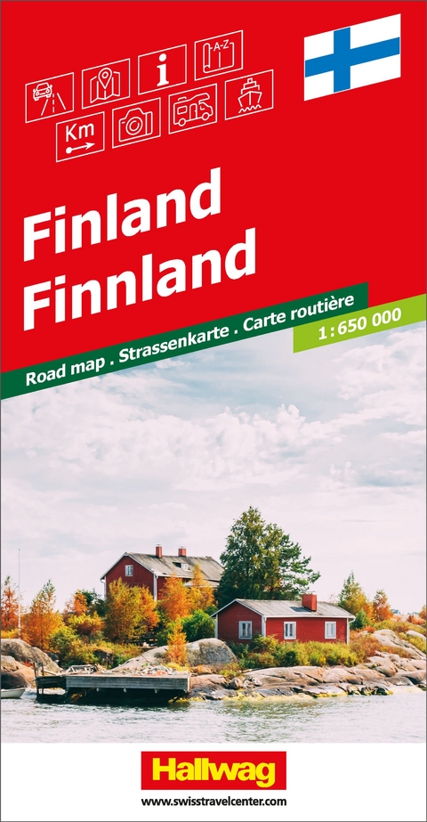 Hallwag Strassenkarte Finnland 1:650.000