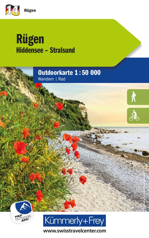 Kümmerly+Frey Outdoorkarte Deutschland 14 Rügen 1:50.000