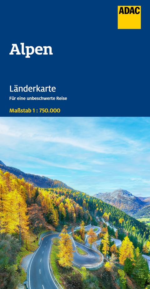 ADAC Länderkarte Alpen 1:750.000