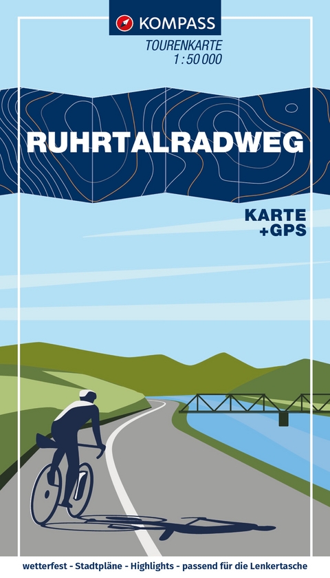 KOMPASS Fahrrad-Tourenkarte Ruhrtalradweg 1:50.000