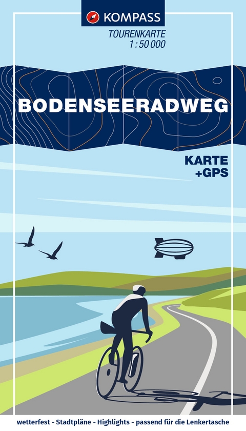 KOMPASS Fahrrad-Tourenkarte Bodenseeradweg 1:50.000