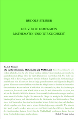 Die vierte Dimension. Mathematik und Wirklichkeit. - Steiner, Rudolf