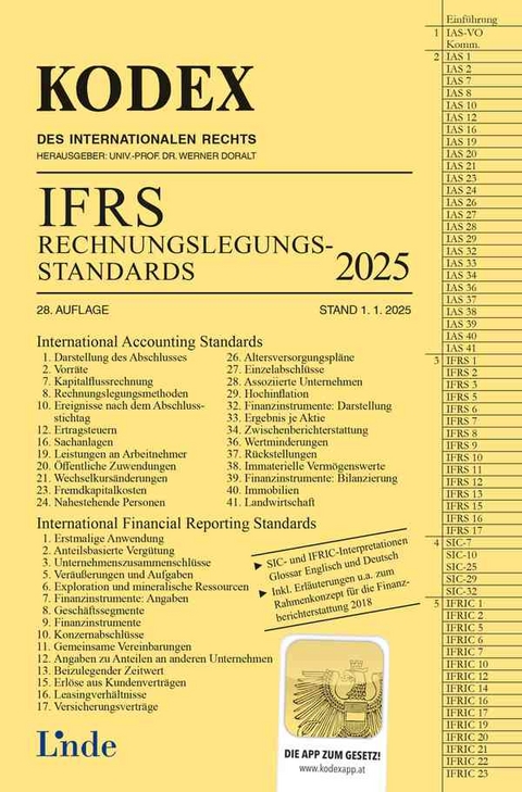 KODEX IFRS - Rechnungslegungsstandards 2025 - Alfred Wagenhofer