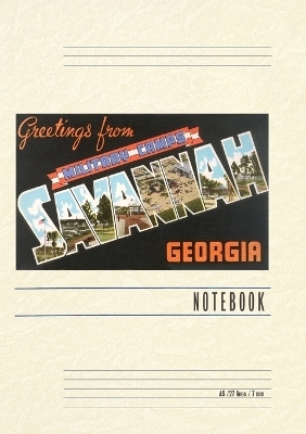 Vintage Lined Notebook Greetings from Savannah