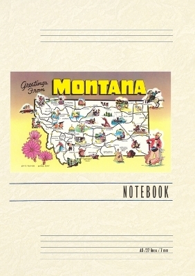 Vintage Lined Notebook Greetings from Montana