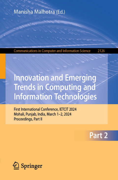 Innovation and Emerging Trends in Computing and Information Technologies - 