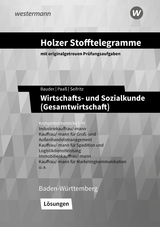 Holzer Stofftelegramme Baden-Württemberg – Wirtschafts- und Sozialkunde (Gesamtwirtschaft) - Holzer, Volker; Bauder, Markus; Paaß, Thomas; Bauder, Kathrin; Seifritz, Christian; Patzig, Ulrich