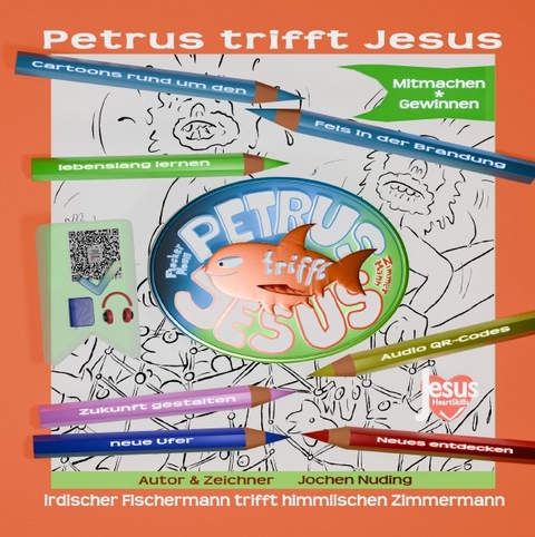 Petrus trifft Jesus zum Ausmalen - Jochen Nuding